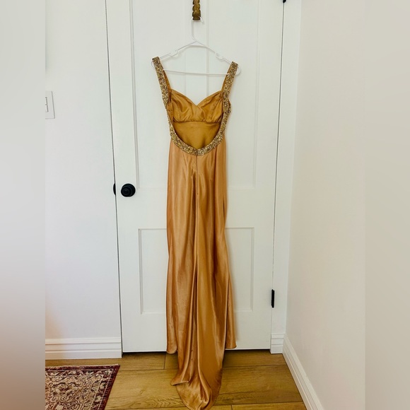 Cache Gold Formal Sheath Dress - Picture 2 of 3